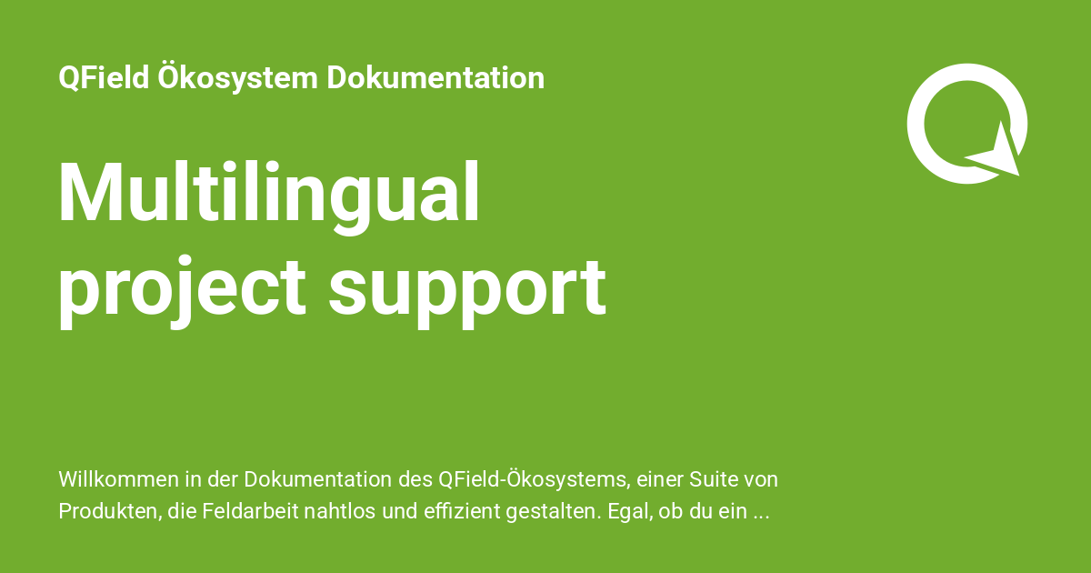 Multilingual project support - QField Ökosystem Dokumentation