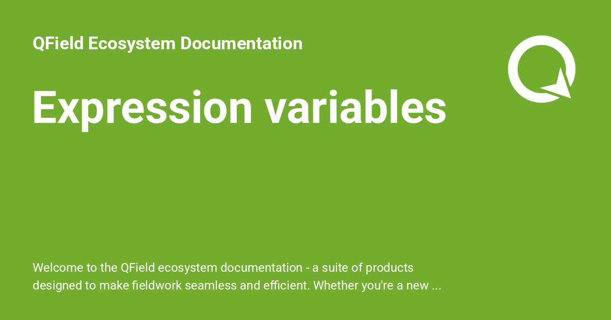 Expression variables - QField Ecosystem Documentation