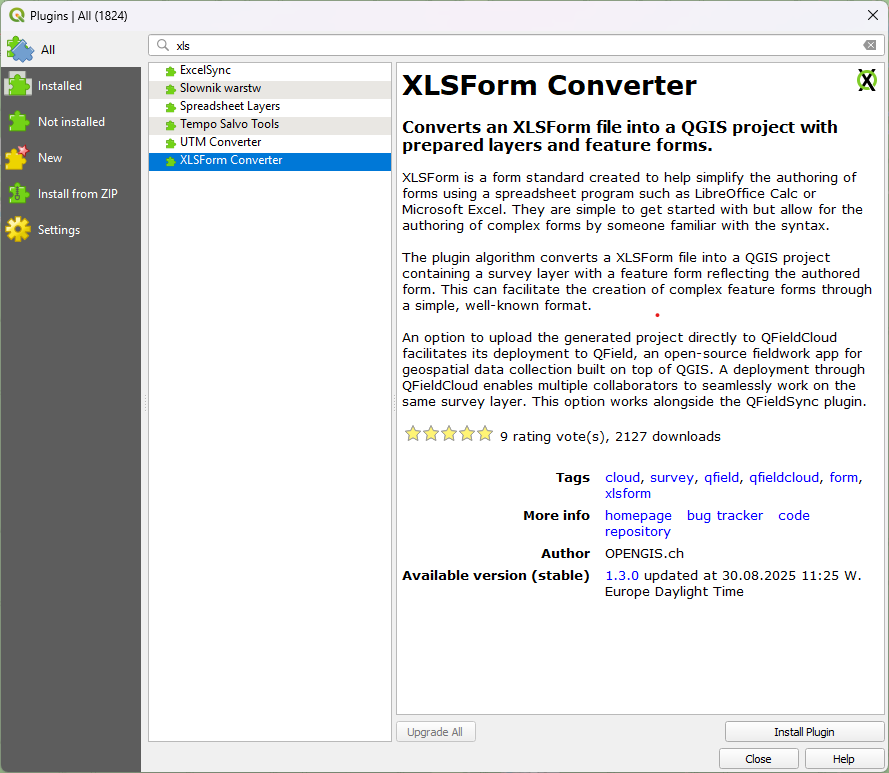 XLSForm Converter Plugin XLSForm Converter Plugin